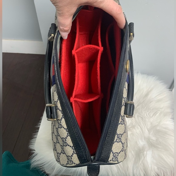 Authentic Gucci Sherry Line navy blue Ophidia Boston bag speedy bag - Picture 15 of 17